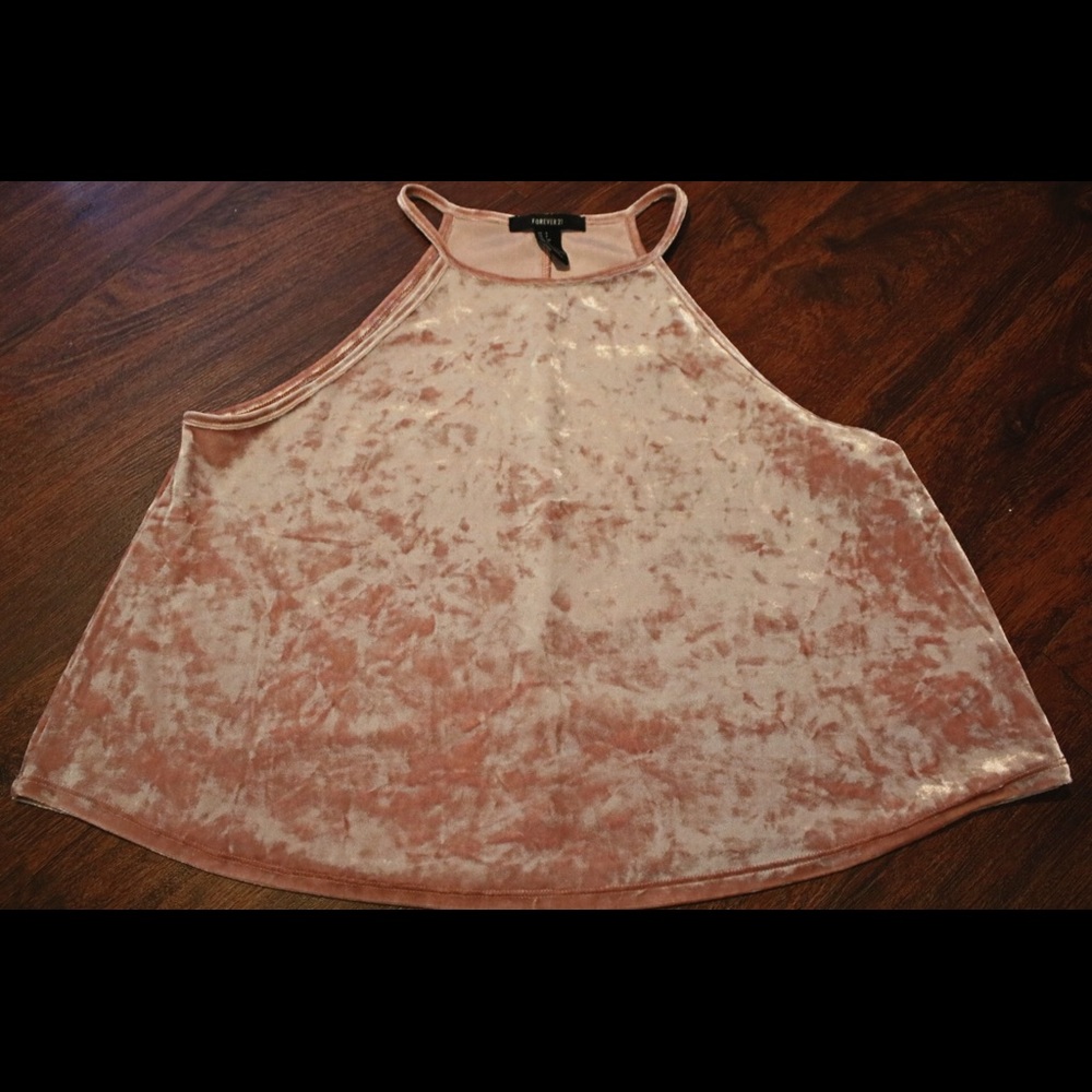 Pink Velvet Forever 21 spaghetti strapped blouse!